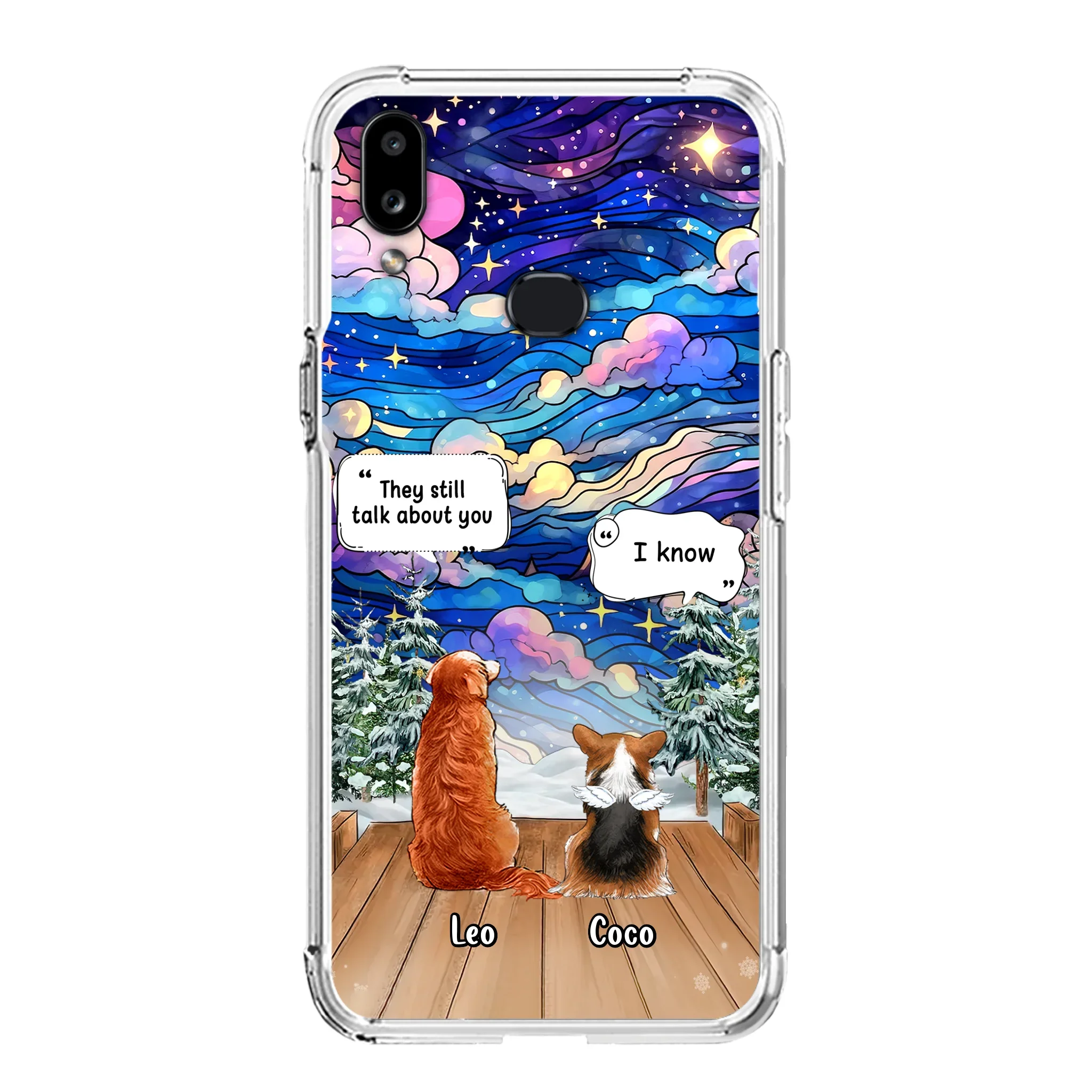 Personalized Dog Memorial Phone Case - Up to 4 Pets - Memorial Gift Idea For Dog/Cat/Rabbit Lovers - They Still Talk About You - Case For iPhone/Samsung