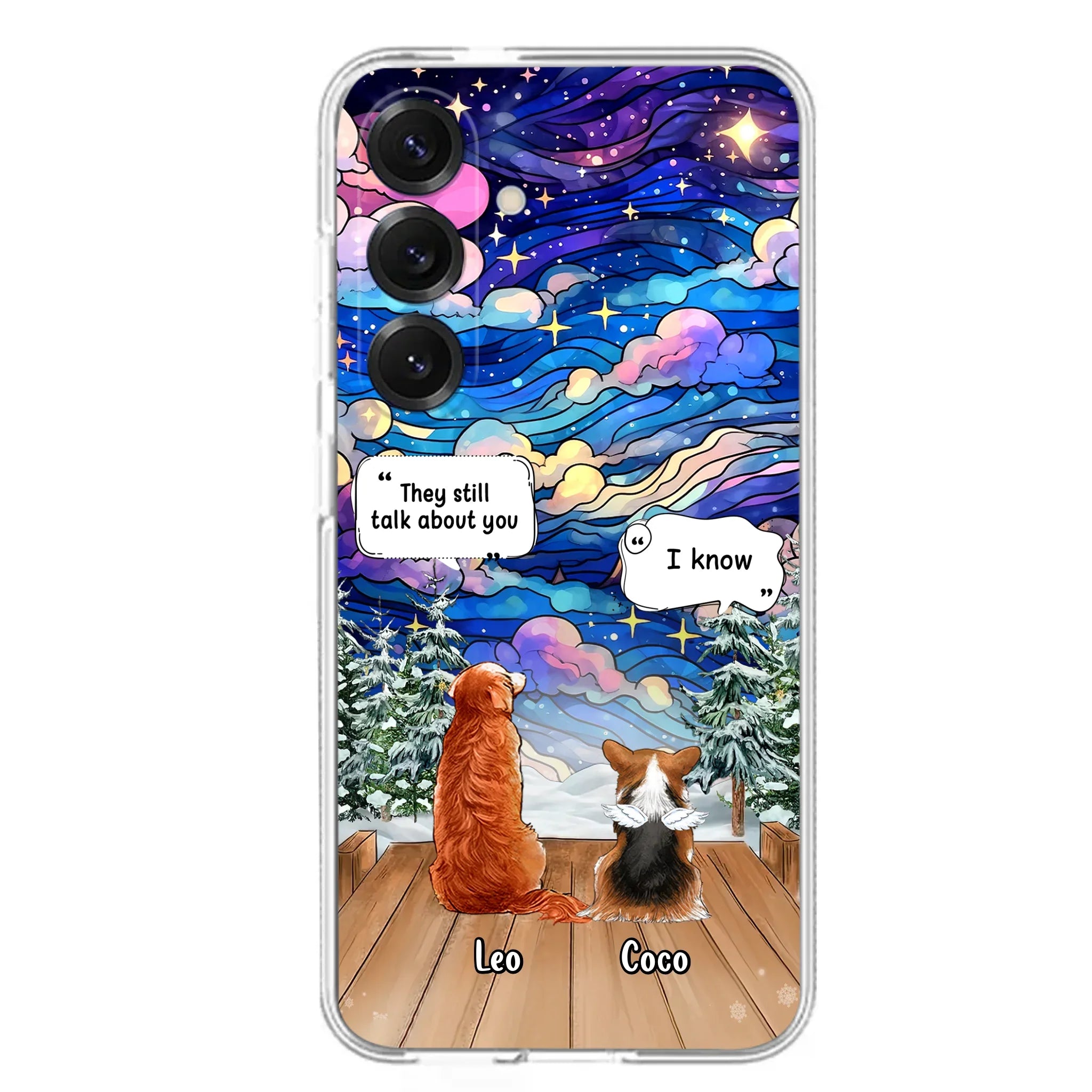 Personalized Dog Memorial Phone Case - Up to 4 Pets - Memorial Gift Idea For Dog/Cat/Rabbit Lovers - They Still Talk About You - Case For iPhone/Samsung
