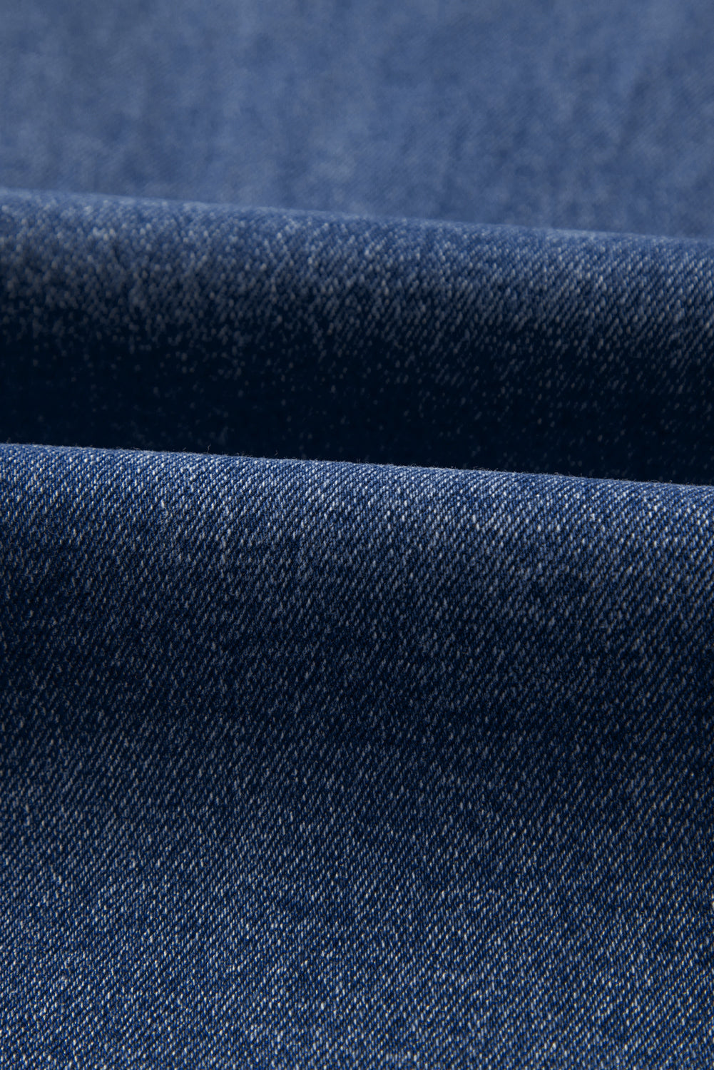 Denim Raw Hem Straight Leg Jeans