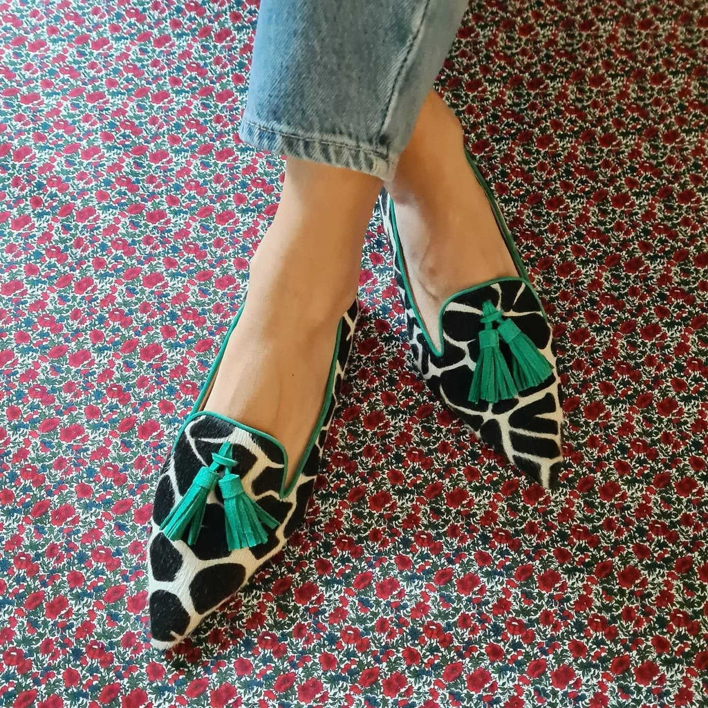 Cow Print Tassel Pumps Women | Casual Slip-On Style