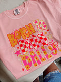 Born to Dilly Dally Graphic Tee – Pink Comfort Colors Retro Floral Shirt