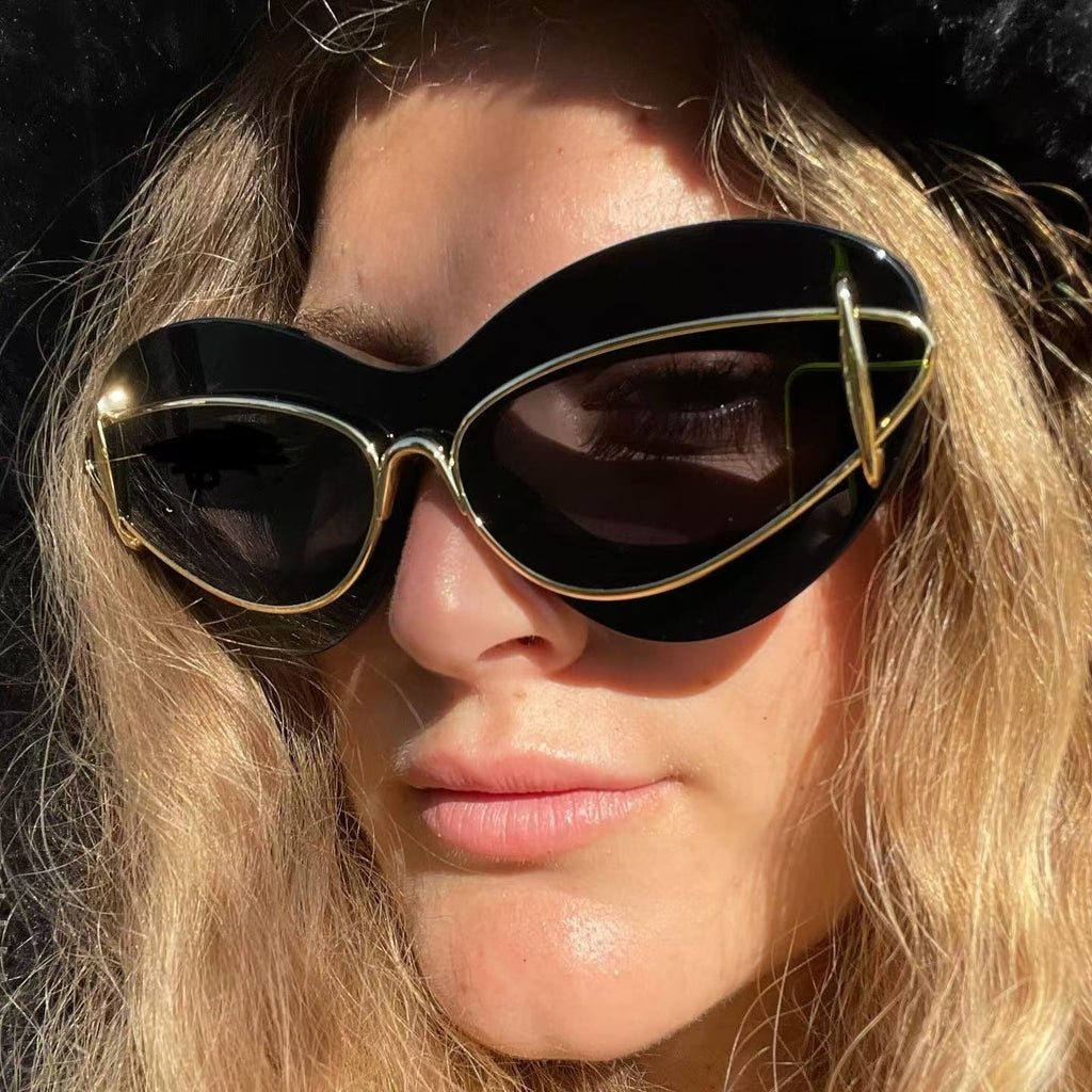 Y2K Cat-Eye Small Frame Sunglasses Trendy Driving Shades