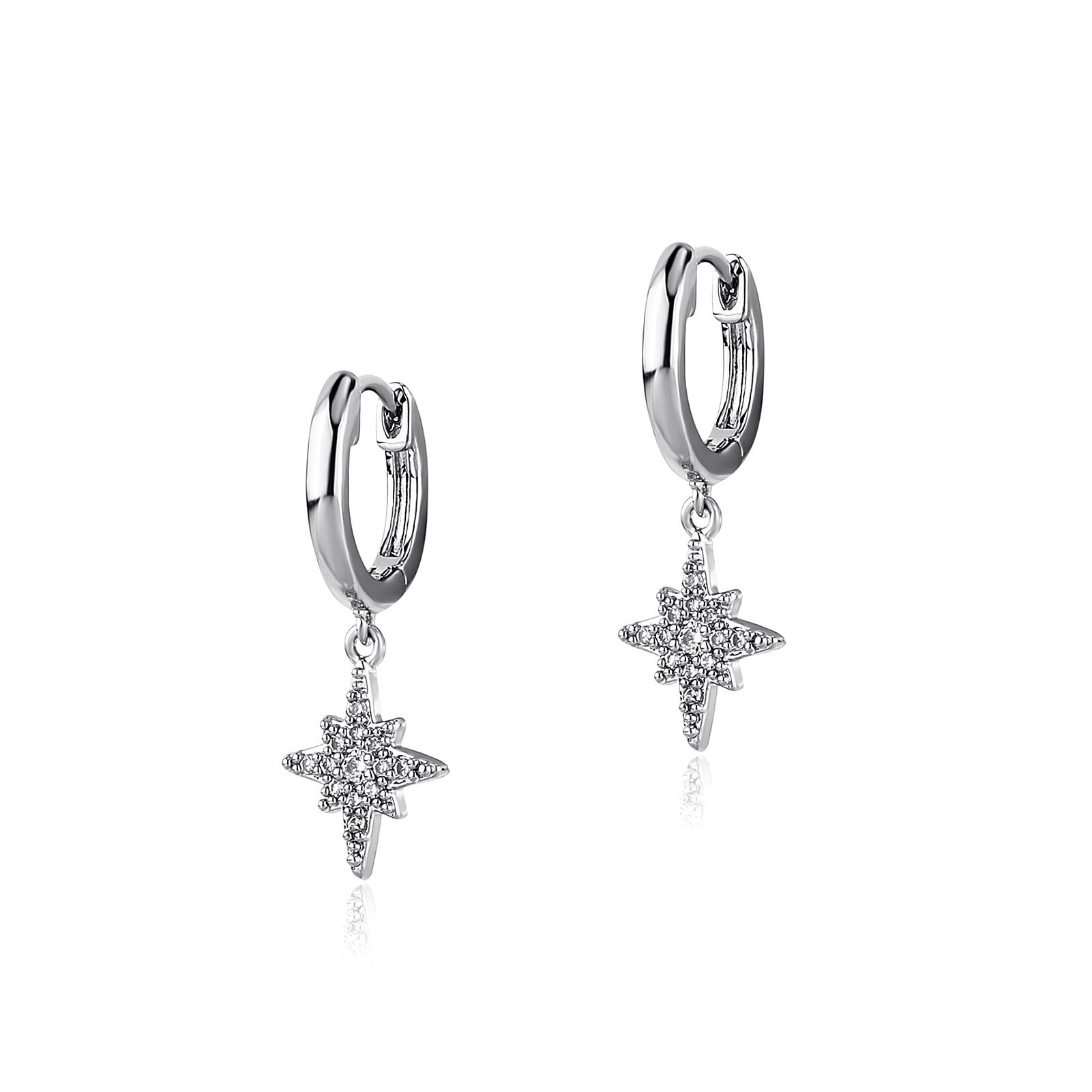 Close-set Zircon Cool Temperament Earrings