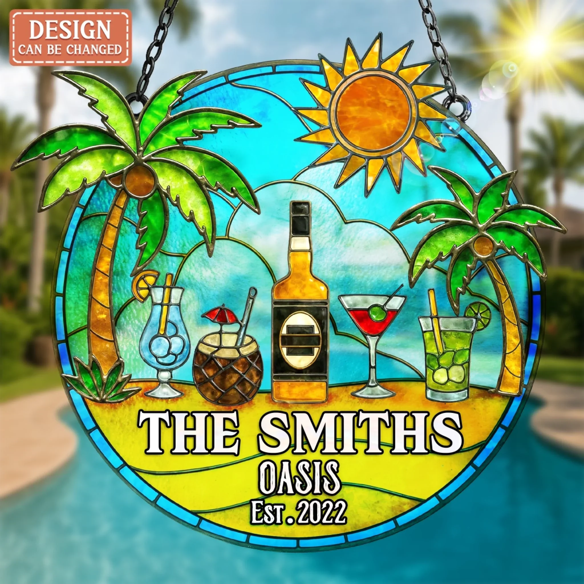 Custom Personalized Bar Acrylic Suncatcher - Summer Gift Idea