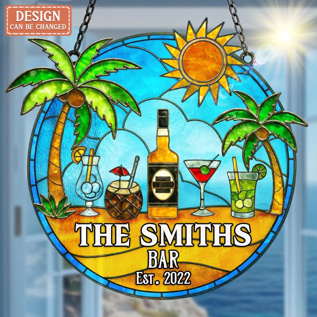 Custom Personalized Bar Acrylic Suncatcher - Summer Gift Idea
