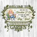Personalized Welcome To Garden Metal Sign - Gift Idea For Garden Owner - And Into The Garden I Go To Lose My Mind And Find My Soul