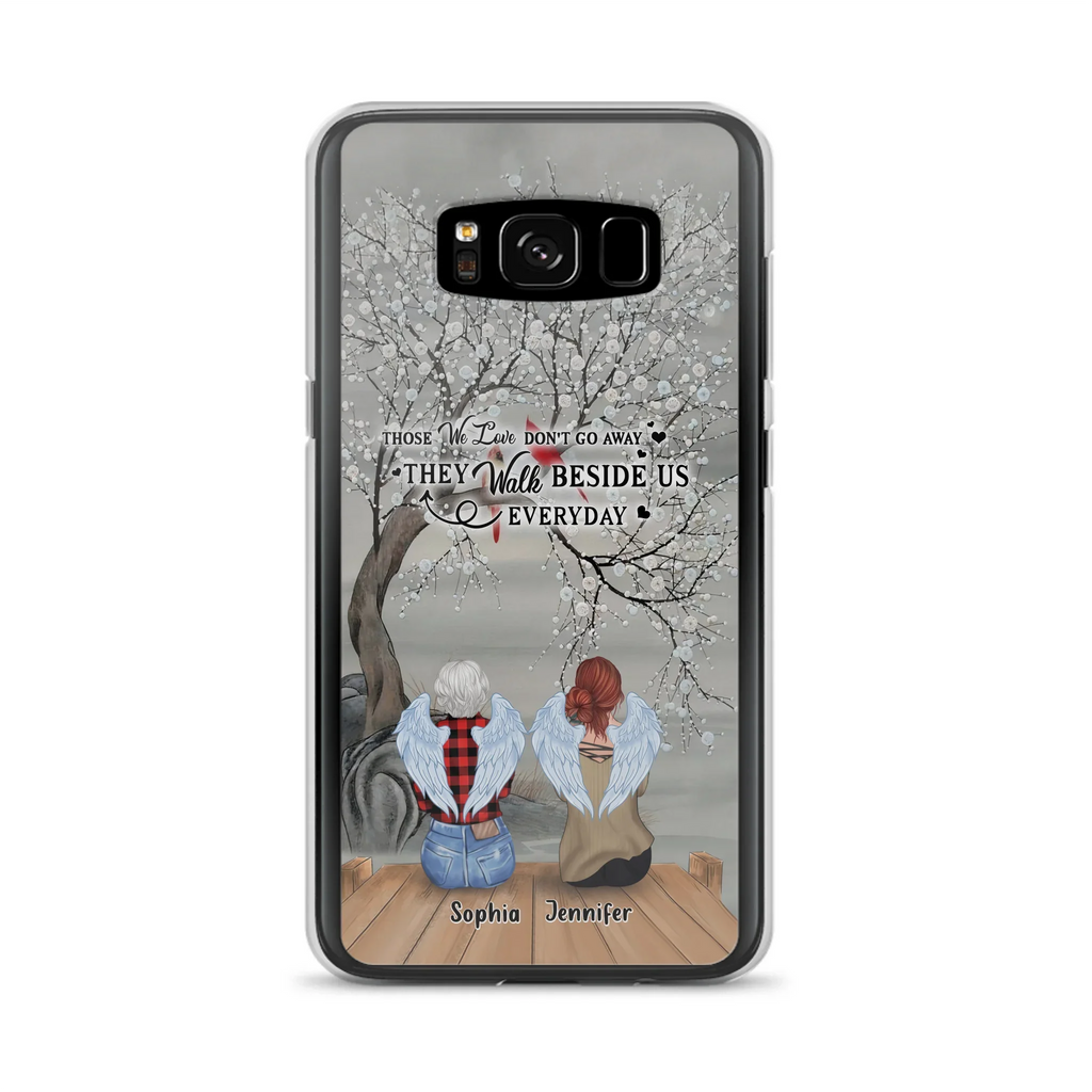 Custom Personalized Memorial Family Member Loss Phone Case - Up to 5 People - Memorial Gift Idea - Those We Love Don't Go Away - Case For iPhone And Samsung