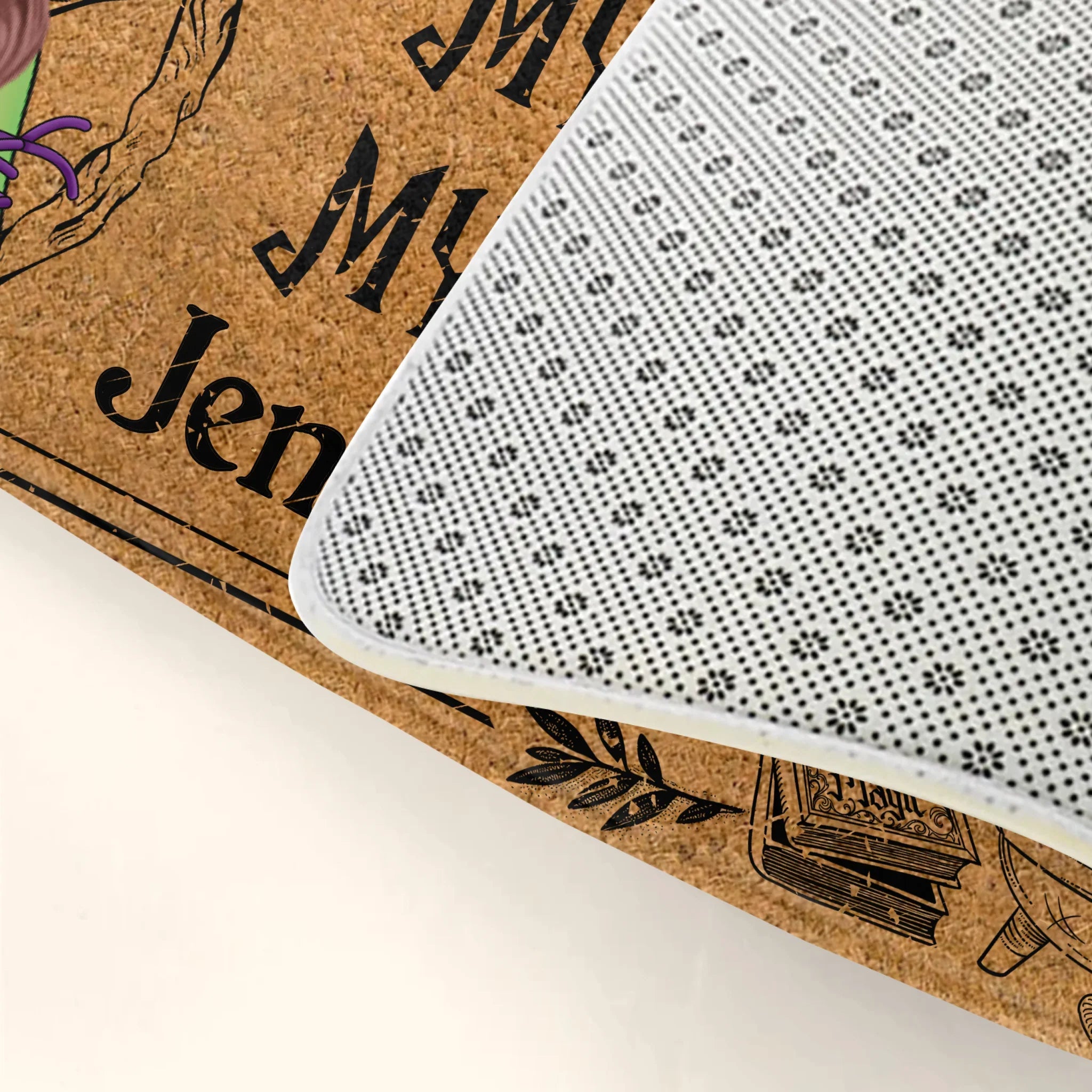 Personalized Witch Doormat - Halloween Gift Idea For Witch Lover - Behind This Door Bless My Space My Home My World My Place