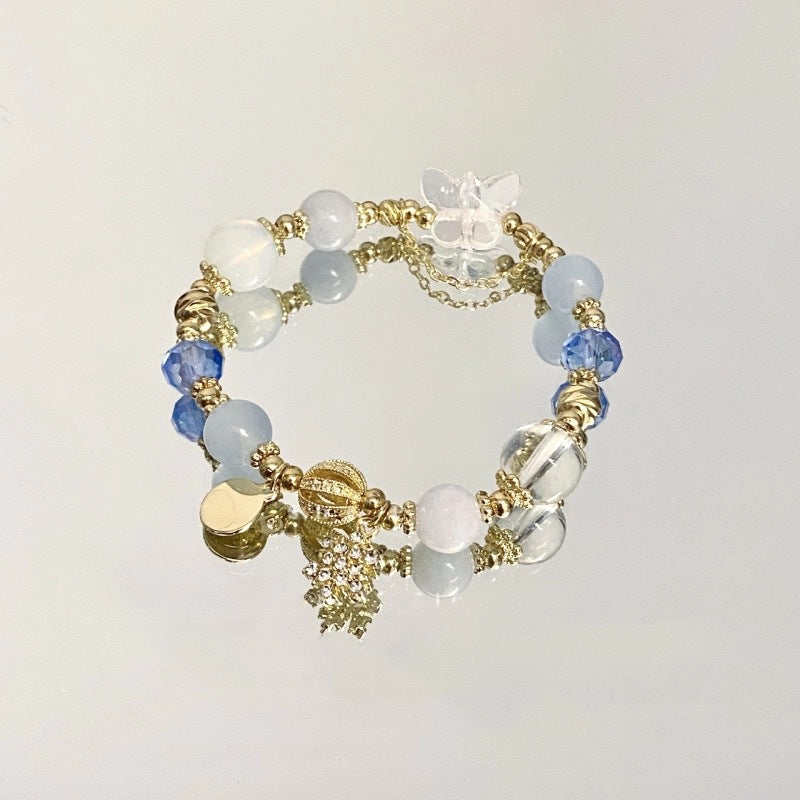 New Snowflake Starry Sky Bracelet For Women, Exquisite New High-End Sweet Simple Christmas Gift Versatile Bracelet Trend