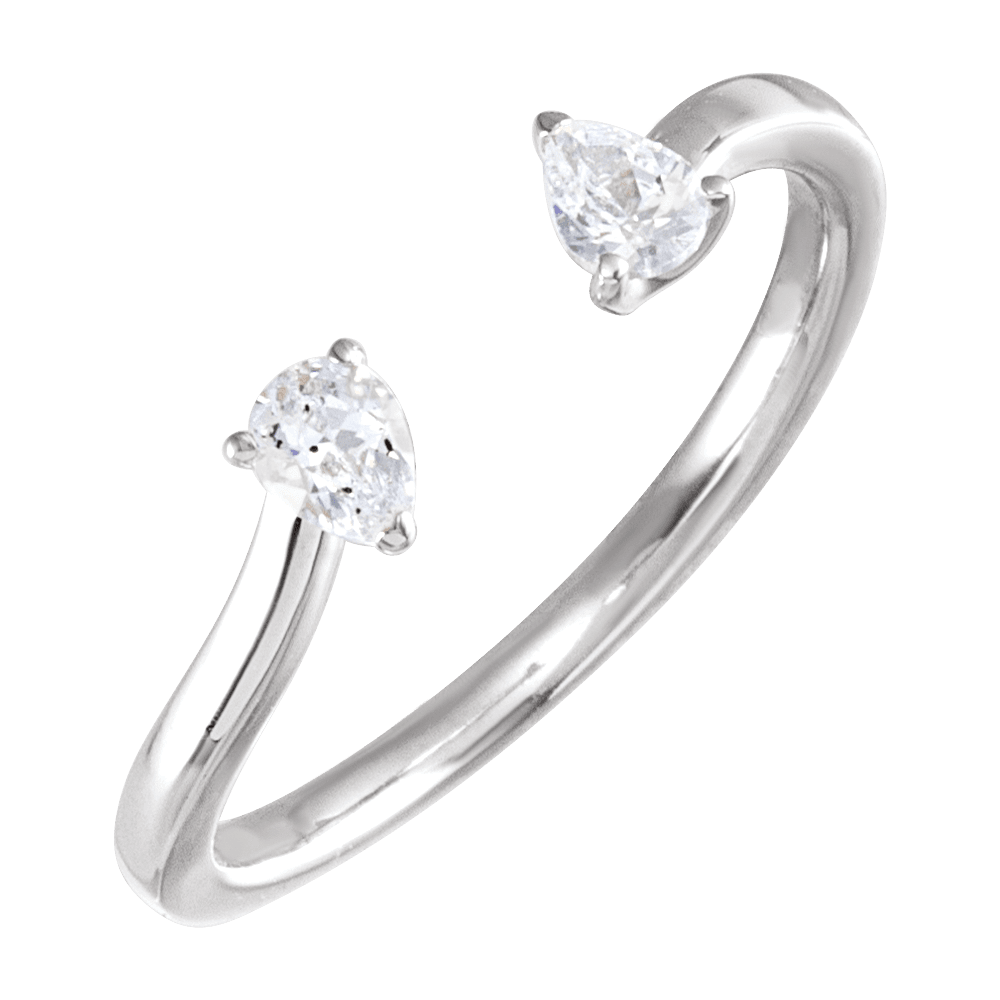 Lumière Duo Diamond Ring 14K White Gold
