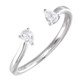 Lumière Duo Diamond Ring 14K White Gold