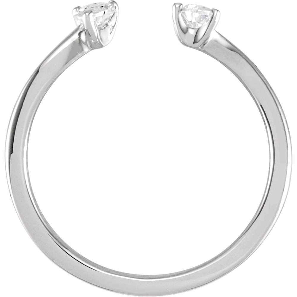 Lumière Duo Diamond Ring 14K White Gold