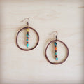 Western Copper Hoop Earrings w/ Sunrise Regalite 100f
