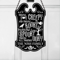 Personalized Horror Family Metal Sign - Gift Idea For Family - They're Creepy They're Kooky Mysterious