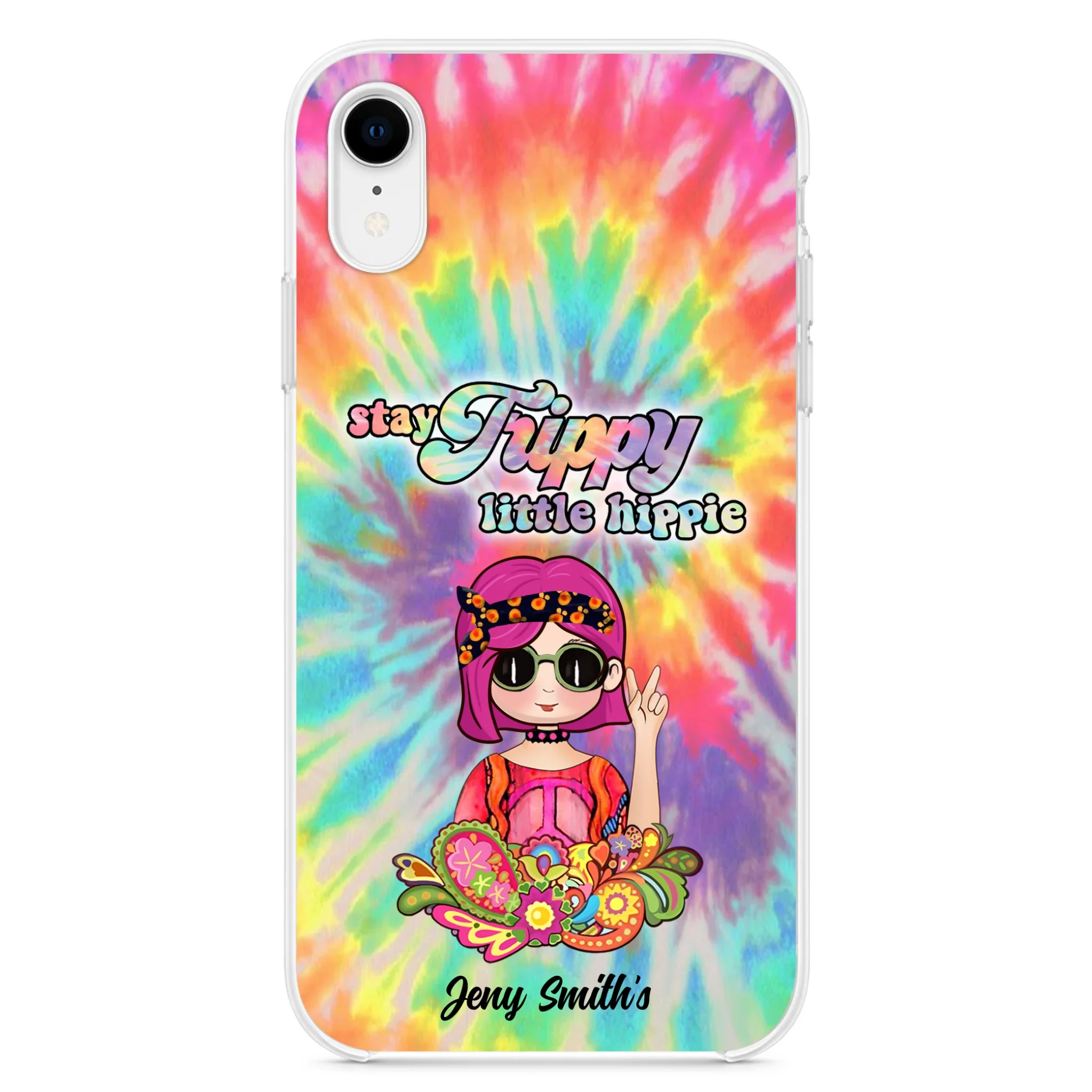 Personalized Hippie Phone Case - Stay Trippy Little Hippie - Case Phone For iPhone And Samsung