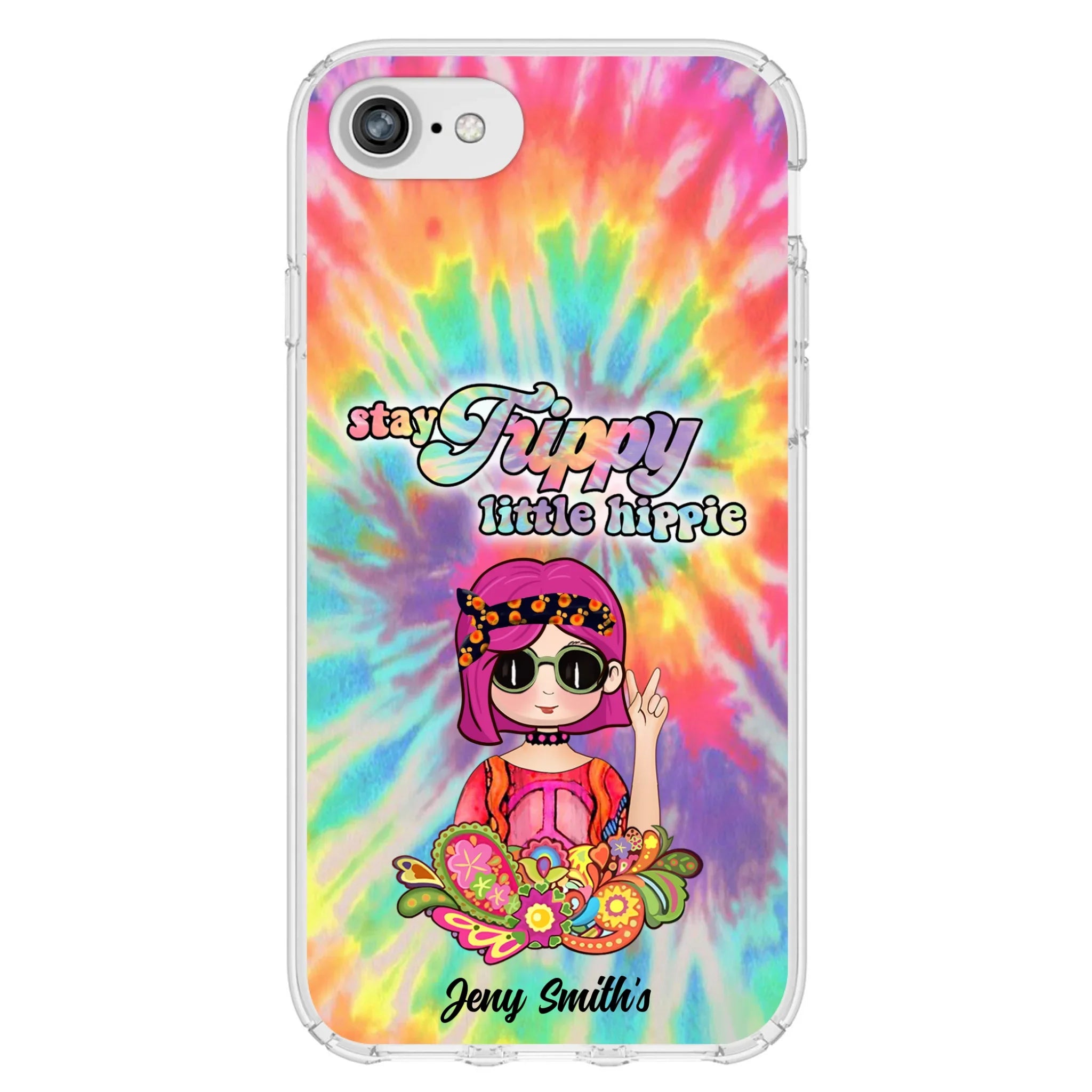 Personalized Hippie Phone Case - Stay Trippy Little Hippie - Case Phone For iPhone And Samsung