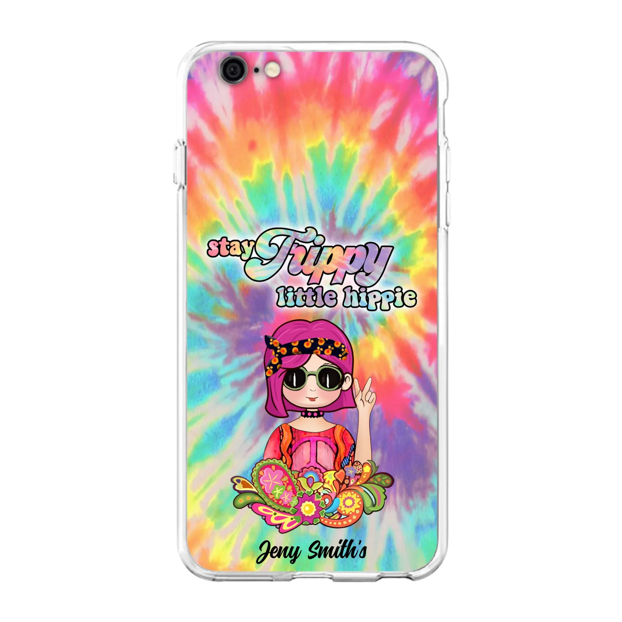 Personalized Hippie Phone Case - Stay Trippy Little Hippie - Case Phone For iPhone And Samsung
