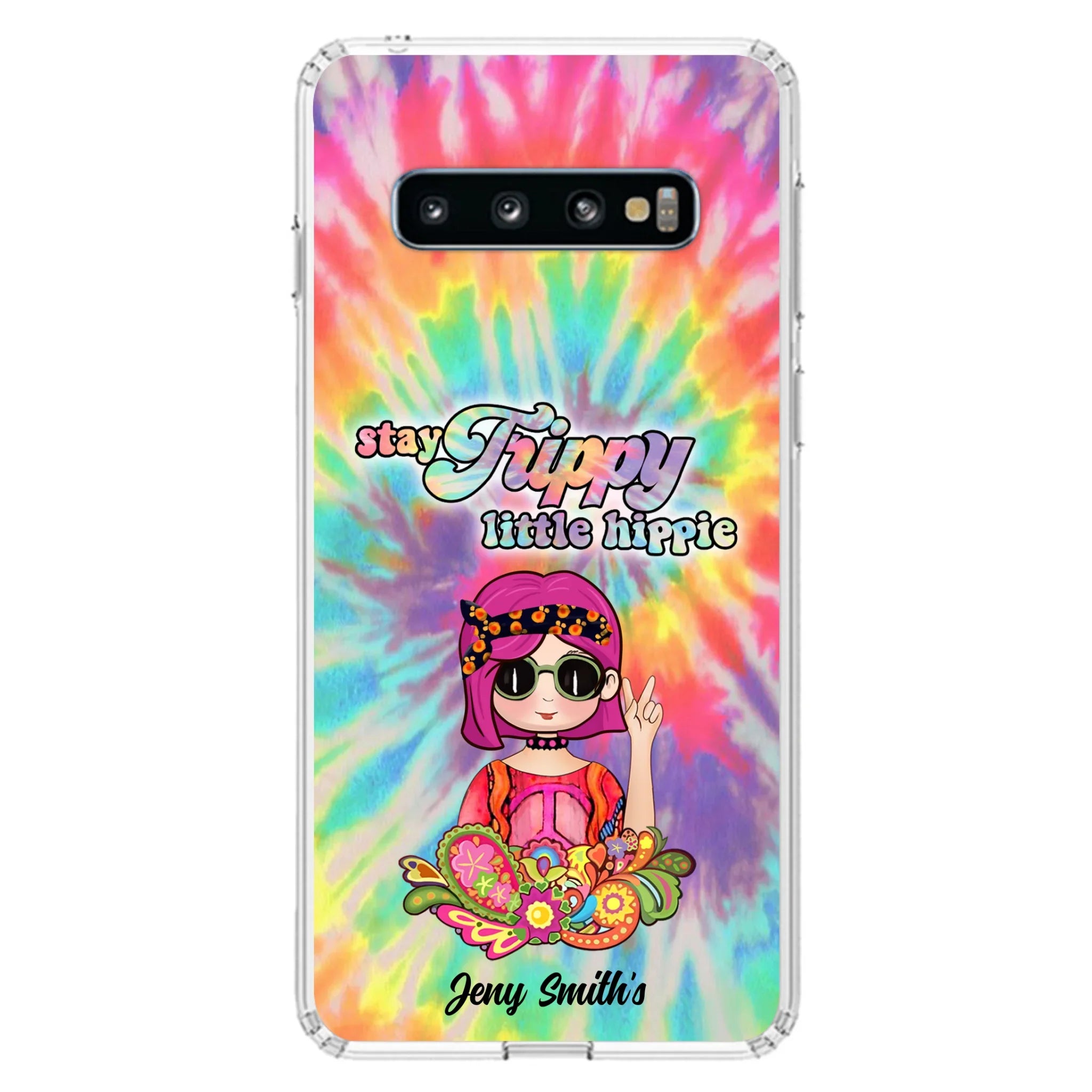 Personalized Hippie Phone Case - Stay Trippy Little Hippie - Case Phone For iPhone And Samsung