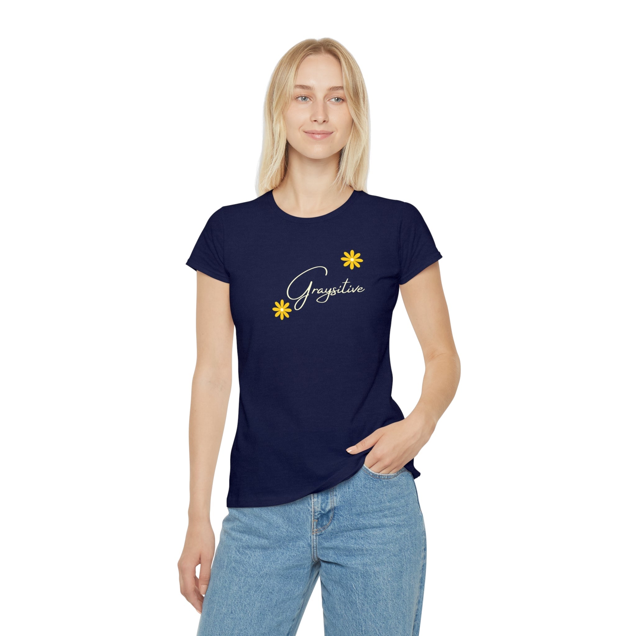 Women's Floral Graphic T-Shirt in Black, Pink, and Gray