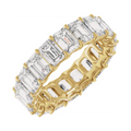 Éternité Souveraine 14K Yellow Gold 9 1/3 CTW Emerald-Cut Diamond Low-Profile Eternity Band