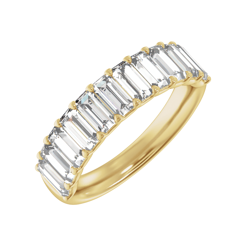 Serment Éternel 14K Yellow Gold Lab-Grown Baguette Diamond Anniversary Band – 2 1/4 CTW