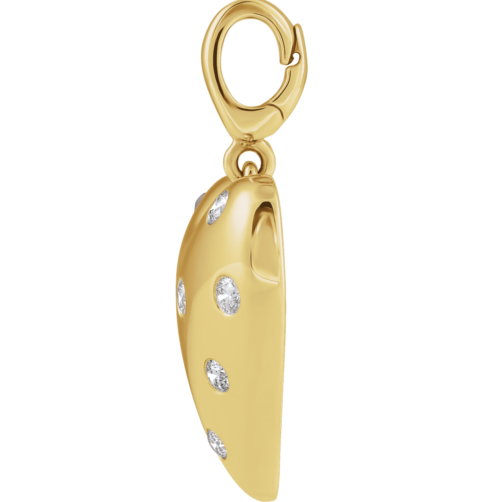 Amour Éternel Diamond Heart Pendant 14K Gold