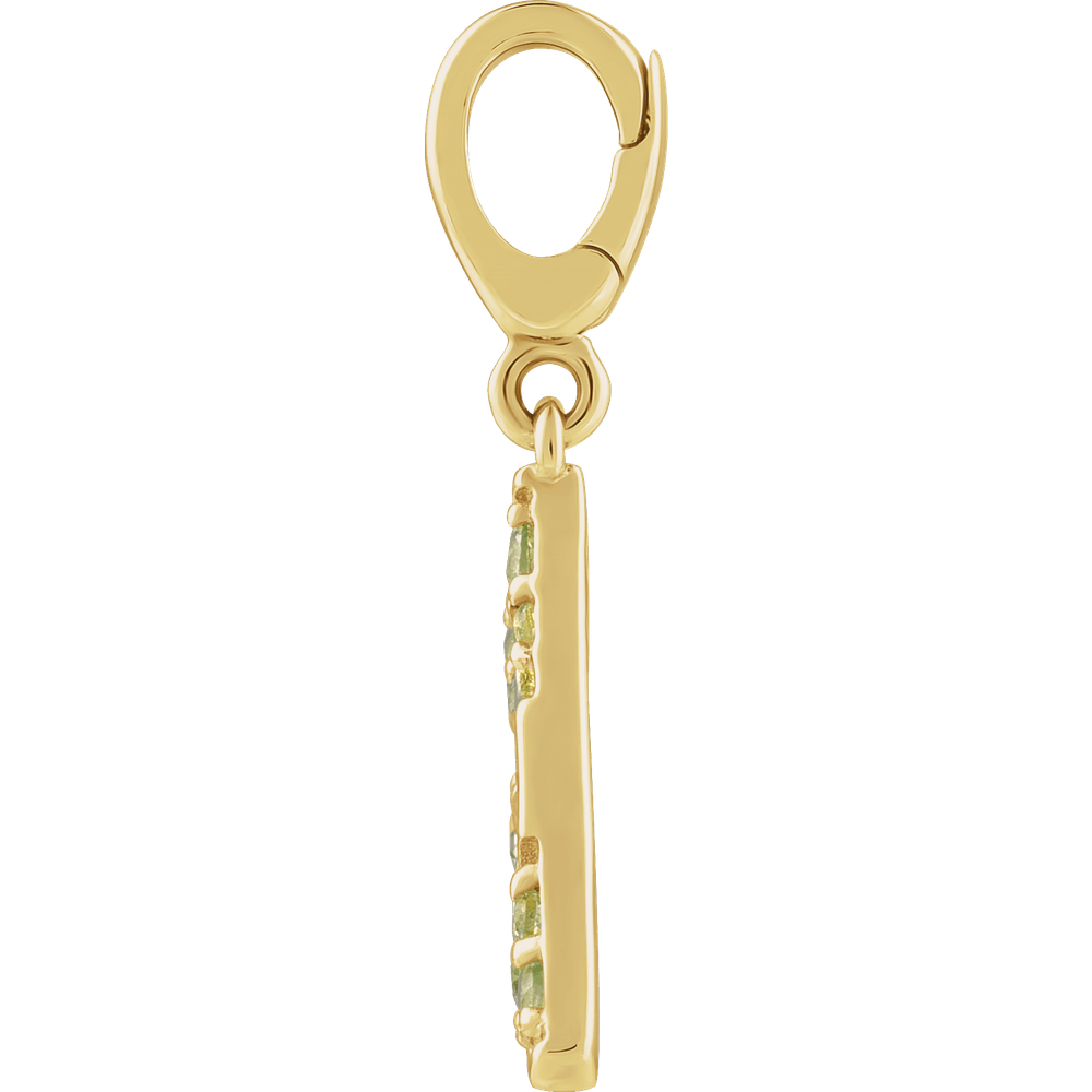 Citrine Éclat Lime Pendant 14K Gold & Natural Peridot