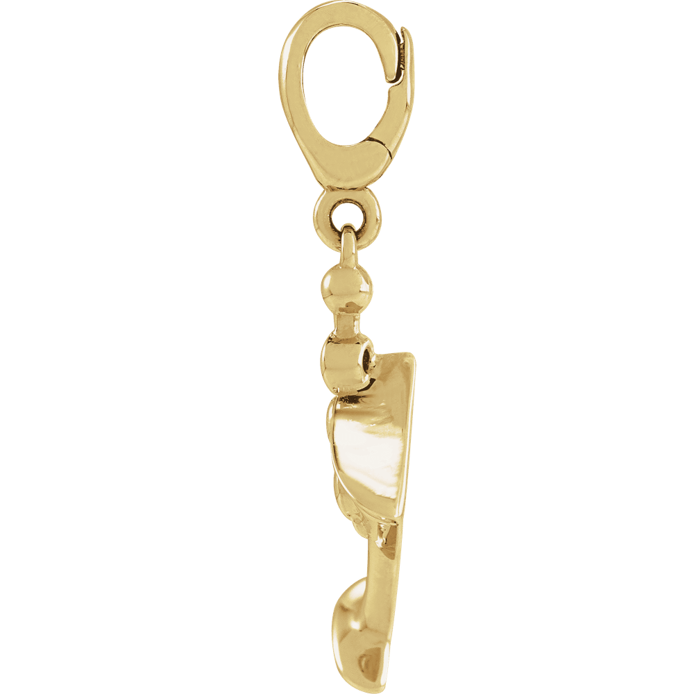 Lumière Martini Emerald Charm Pendant in 14K Yellow Gold