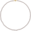 14K Yellow Gold Cultured Akoya Pearl Necklace - 20"