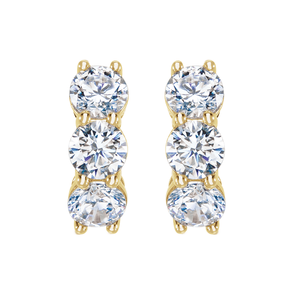 GC Lumina 2 CTW Lab-Grown Diamond Hoop Earrings – 14K Gold 12mm