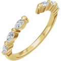 Élodie 14K Yellow Gold 1/3 CTW Diamond Vintage-Inspired Open Ring