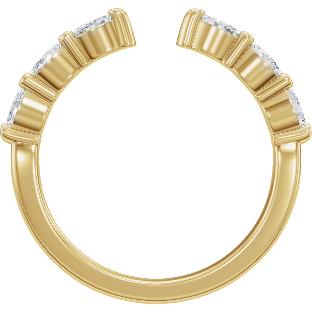Élodie 14K Yellow Gold 1/3 CTW Diamond Vintage-Inspired Open Ring