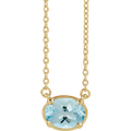 Océane 14K Gold Vermeil Natural Aquamarine Necklace