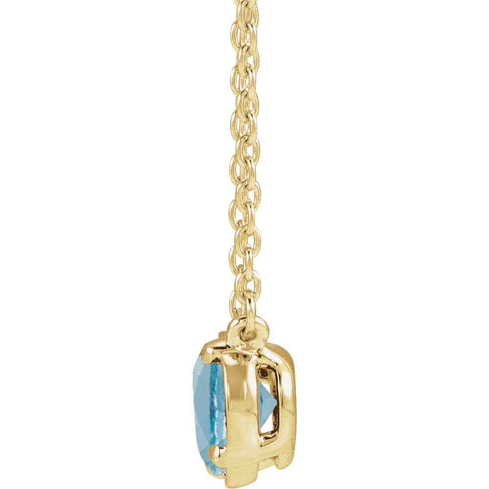 Océane 14K Gold Vermeil Natural Aquamarine Necklace