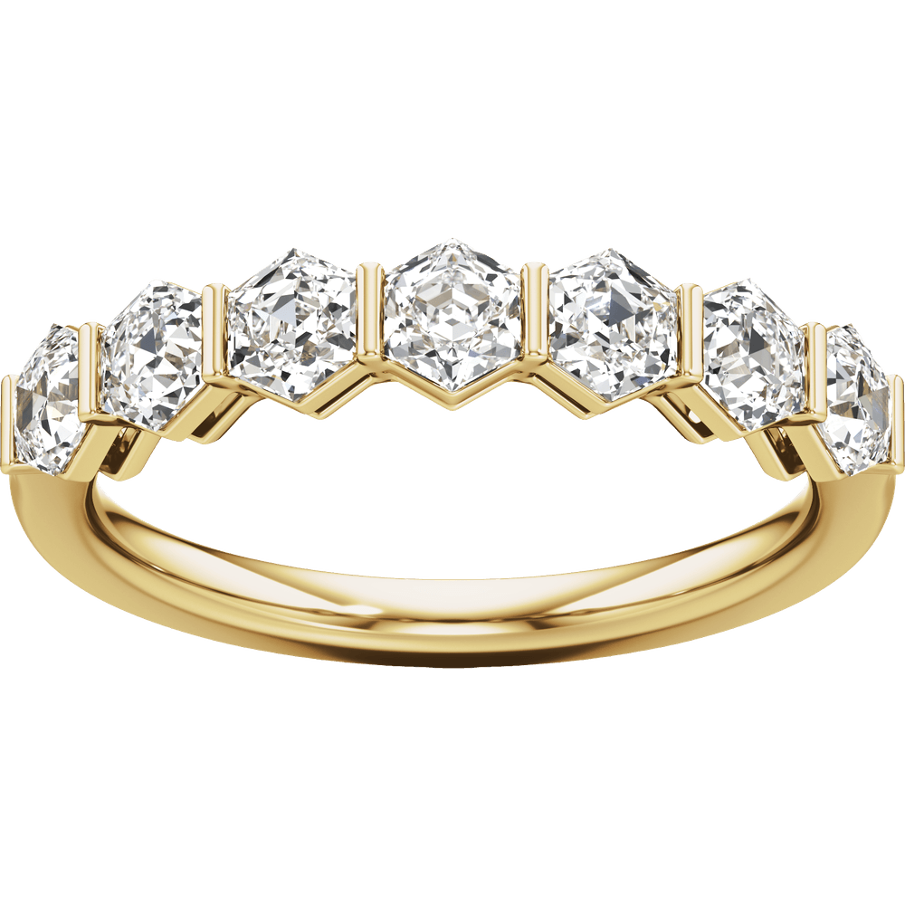 Éloise 14K Yellow Gold 1 1/2 CTW Hexagon Lab-Grown Diamond Anniversary Band