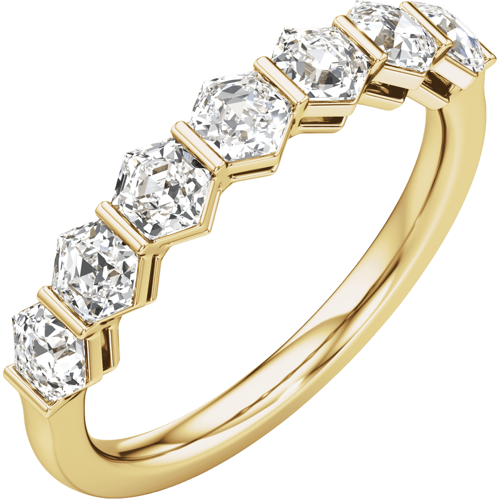 Éloise 14K Yellow Gold 1 1/2 CTW Hexagon Lab-Grown Diamond Anniversary Band