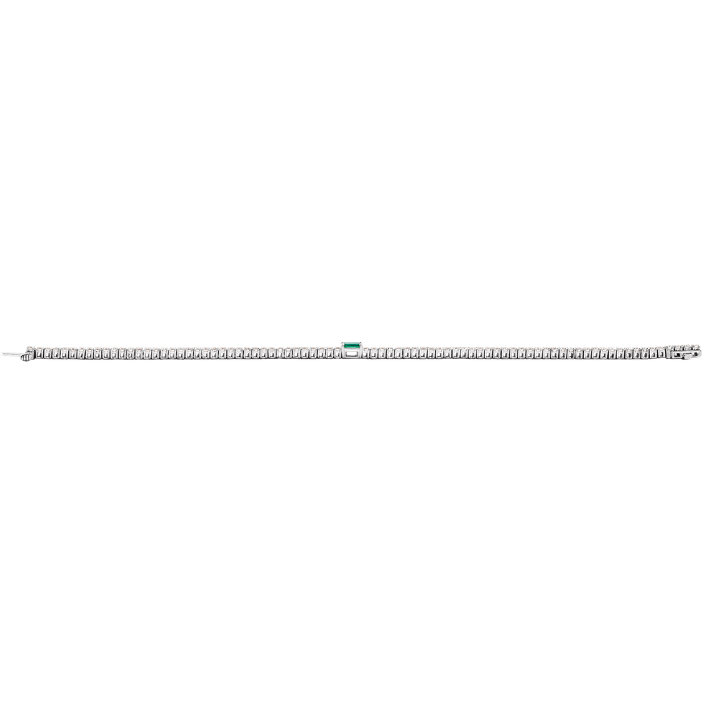 L’Instant Émeraude 14K Gold Lab-Grown Emerald & Diamond Tennis Bracelet