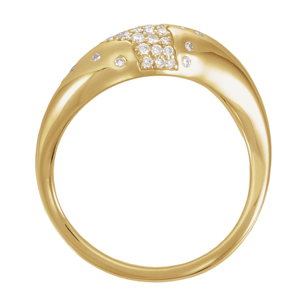Aurélie Pavé Diamond Ring 1/4 CTW 14K Gold Fine Jewelry