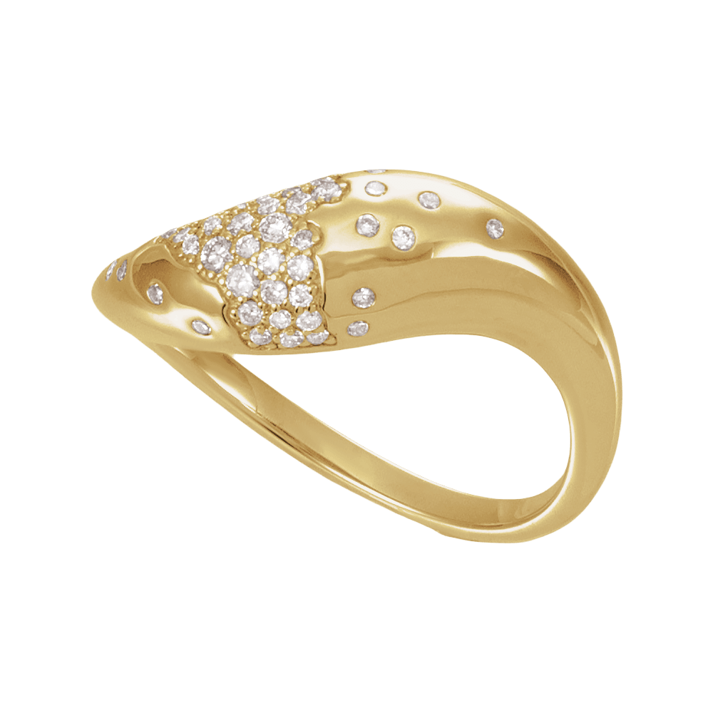 Aurélie Pavé Diamond Ring 1/4 CTW 14K Gold Fine Jewelry