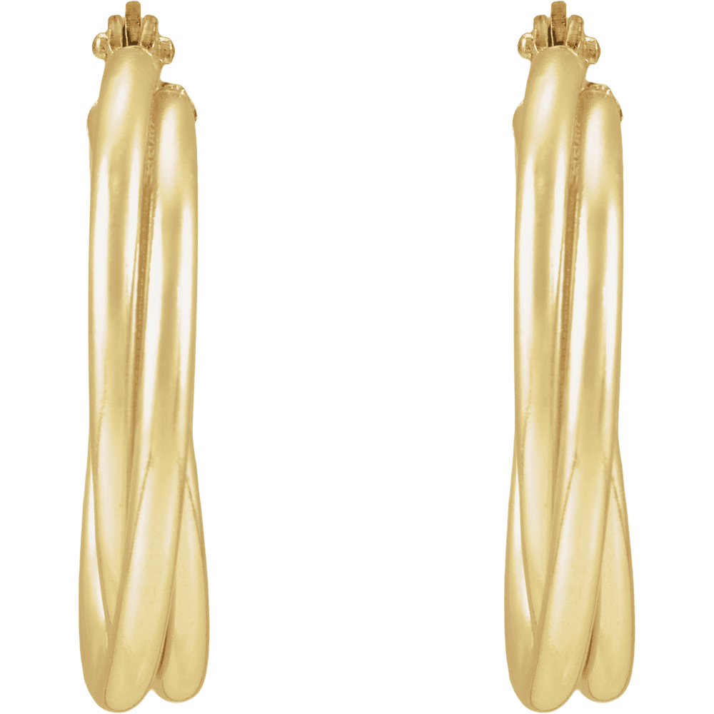 Aveline 14K Gold-Filled Criss-Cross Hoop Earrings 22m