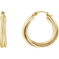 Aveline 14K Gold-Filled Criss-Cross Hoop Earrings 22m