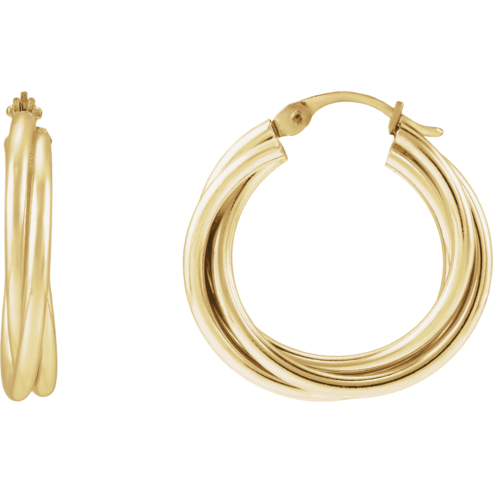 Aveline 14K Gold-Filled Criss-Cross Hoop Earrings 22m