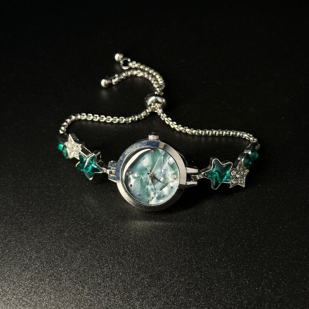Green Diamond-studded Star Watch