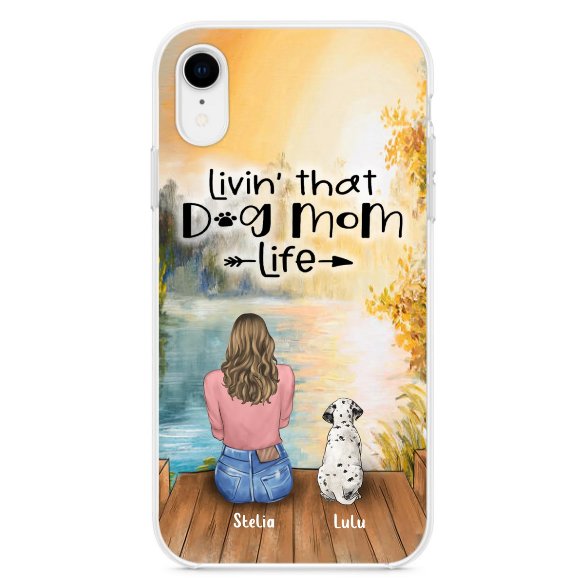 Custom Personalized Dog Mom Phone Case - Gift for Dog Lovers - iPhone & Samsung Case with upto 4 Dogs
