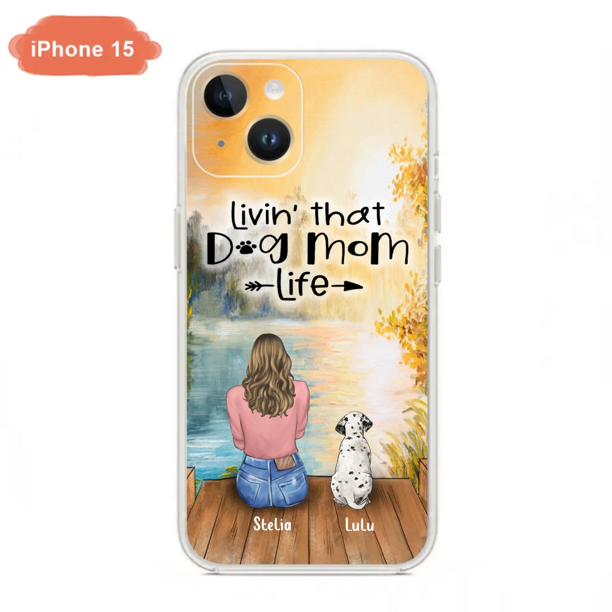 Custom Personalized Dog Mom Phone Case - Gift for Dog Lovers - iPhone & Samsung Case with upto 4 Dogs