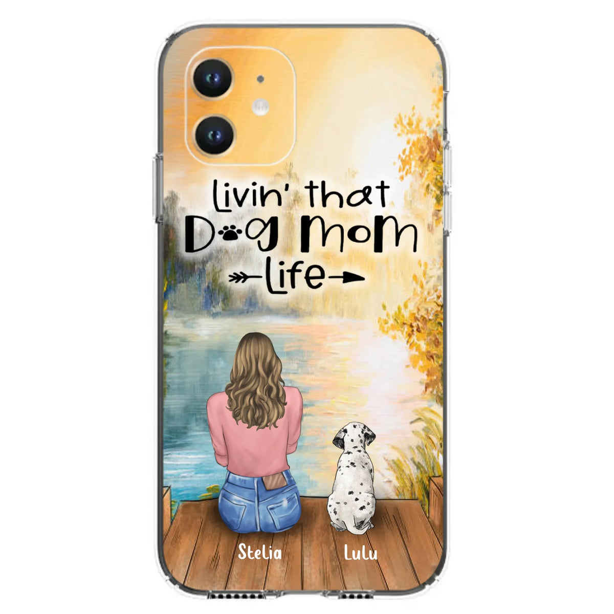 Custom Personalized Dog Mom Phone Case - Gift for Dog Lovers - iPhone & Samsung Case with upto 4 Dogs