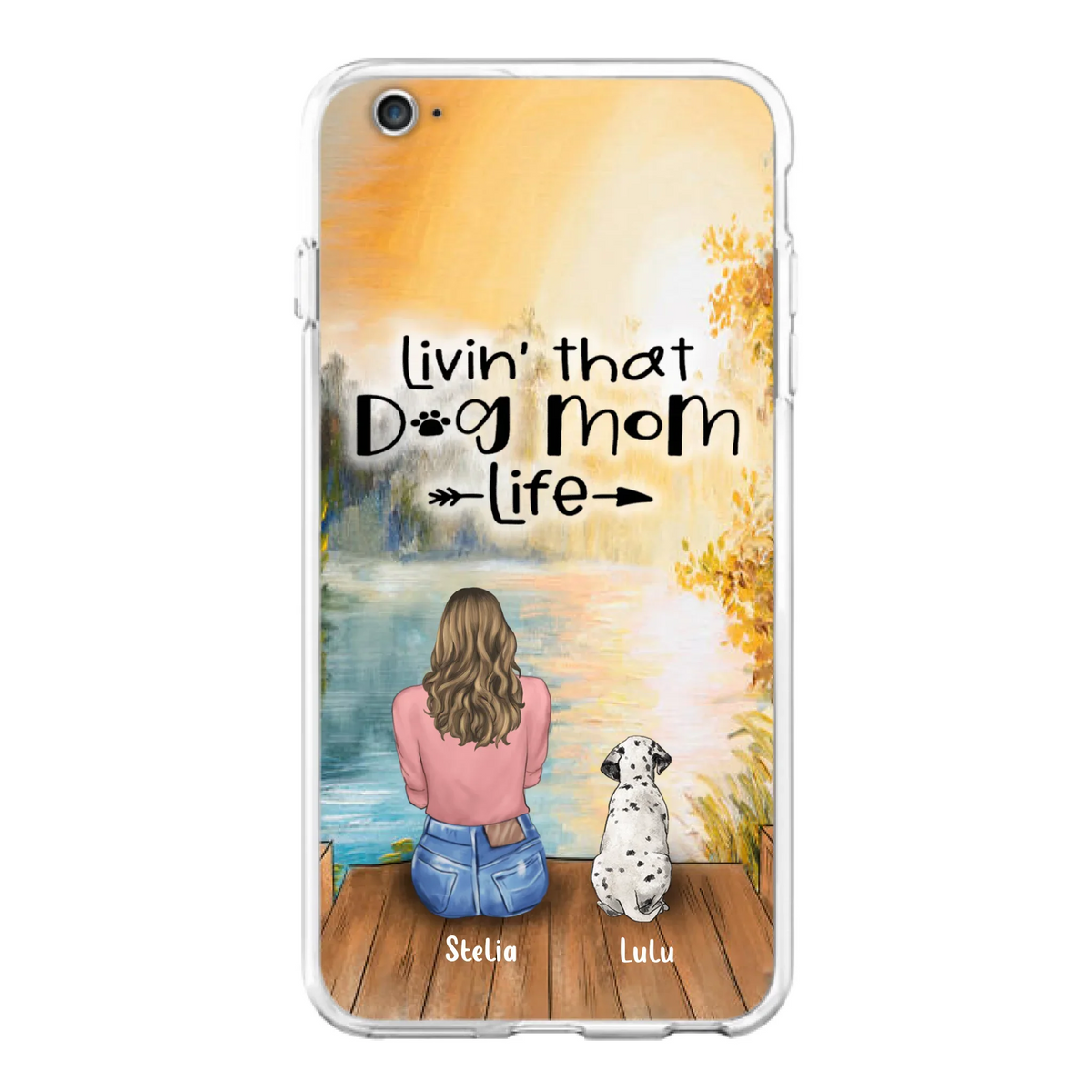 Custom Personalized Dog Mom Phone Case - Gift for Dog Lovers - iPhone & Samsung Case with upto 4 Dogs