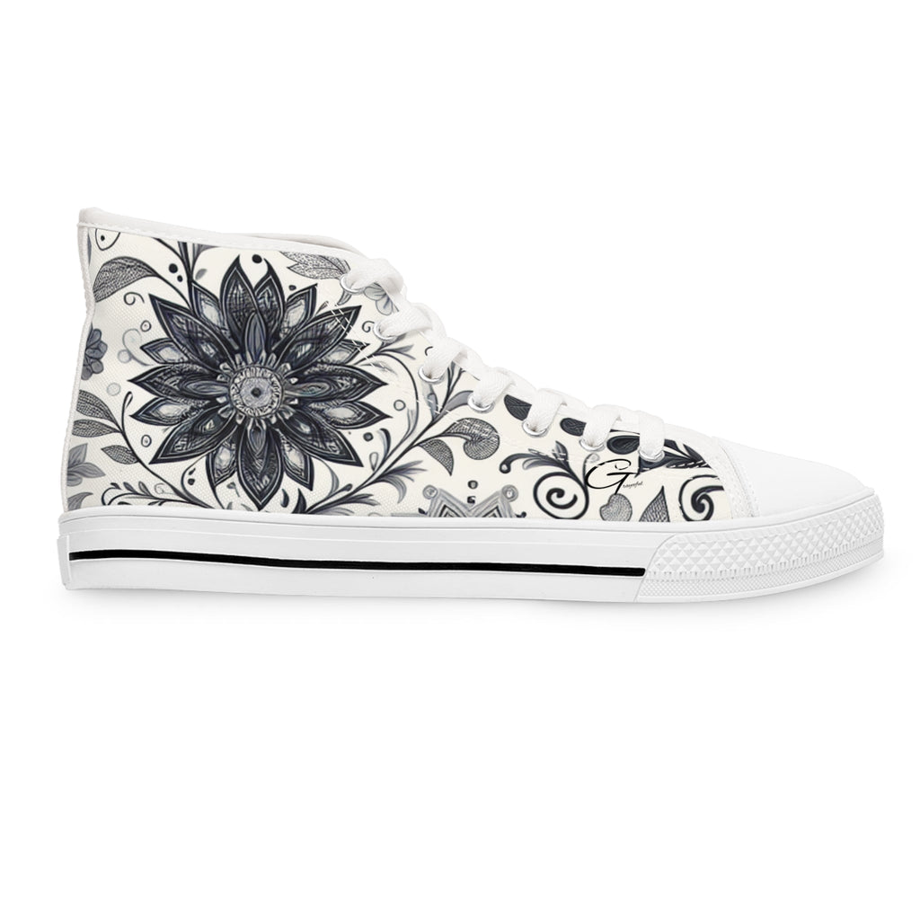 Floral High Top Sneakers: Comfortable Fashion Footwear for Women