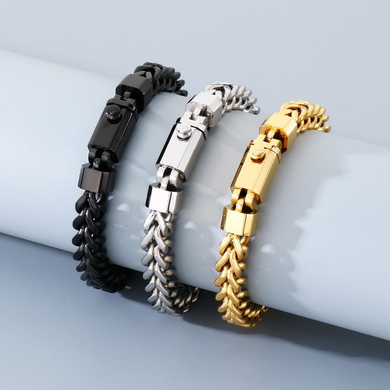 Fashionable And Simple Round-Grinding Dragonbone ChainTrendy For Men