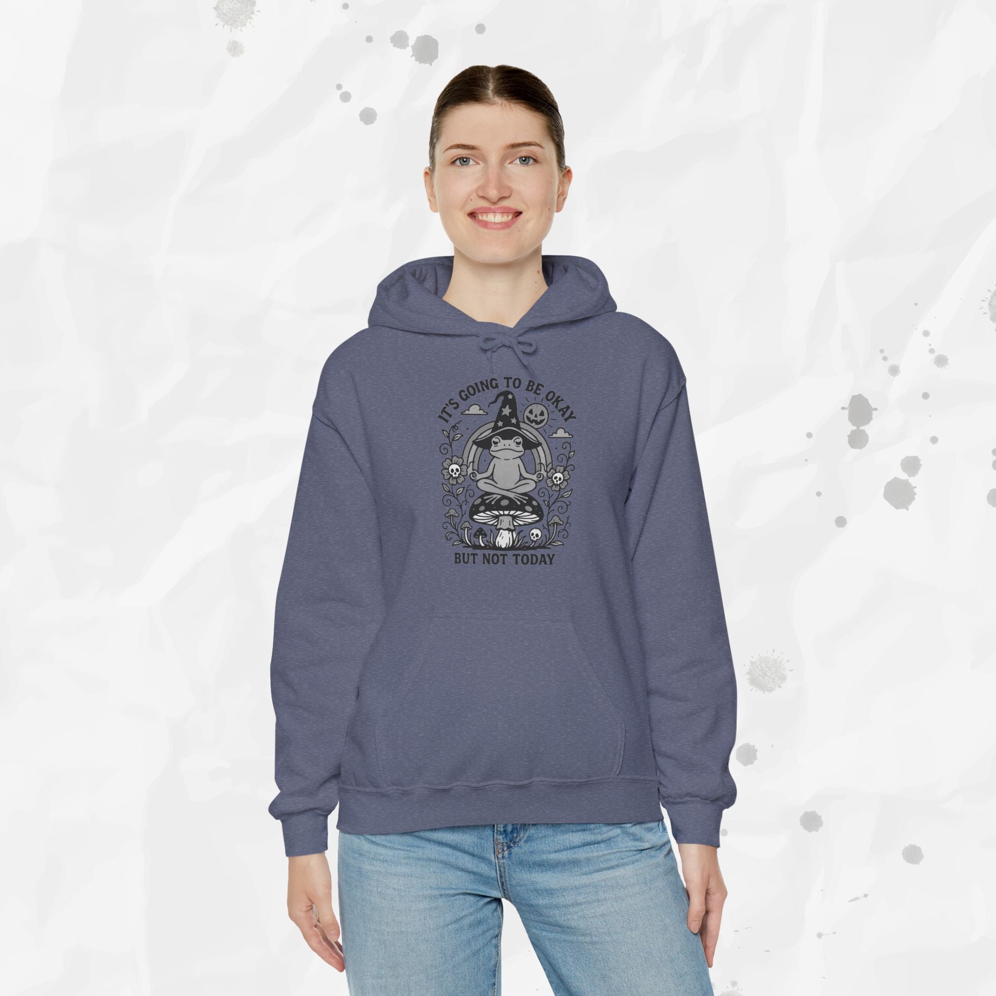 Witchy Frog Meditation Hoodie - It's Going To Be Okay Not Today